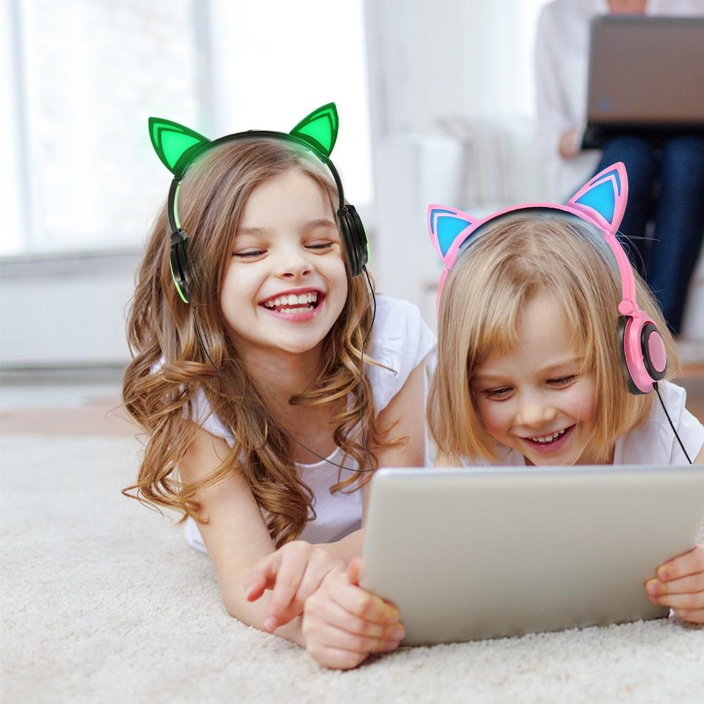 Flashing Cat Ear Headphones