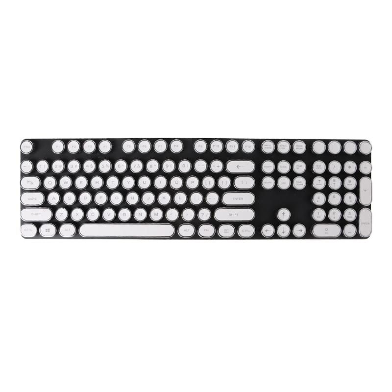 Retro Typewriter Keyboard Keycaps, White