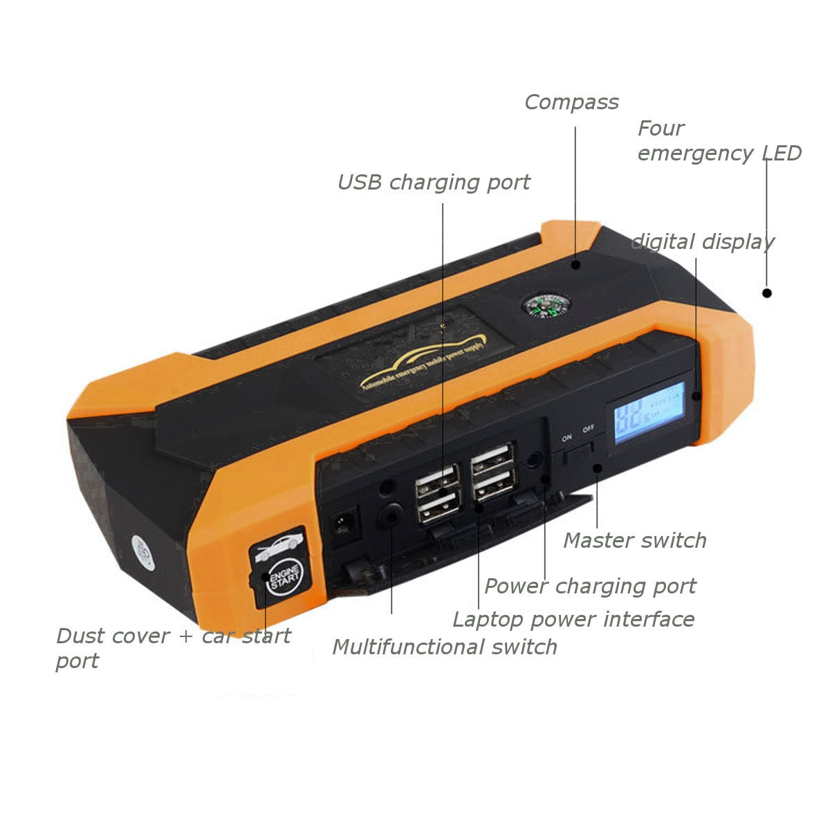 12 V Car Jump Starter Kit - Emergency Booster