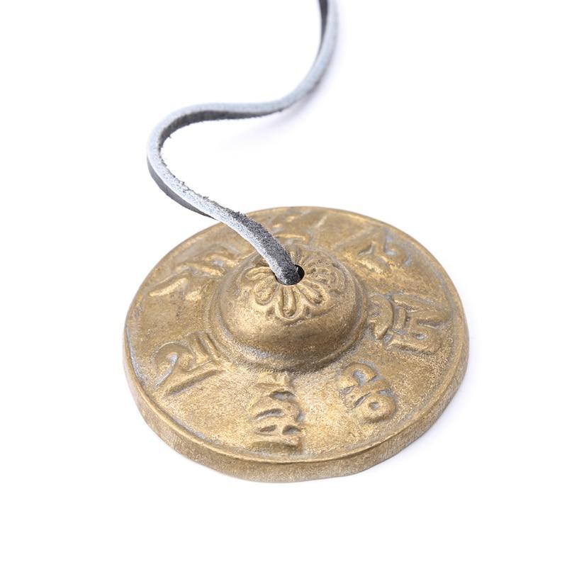 Handcrafted Tibetan Meditation Tingsha Cymbal Bell with Buddhist Lucky Symbols
