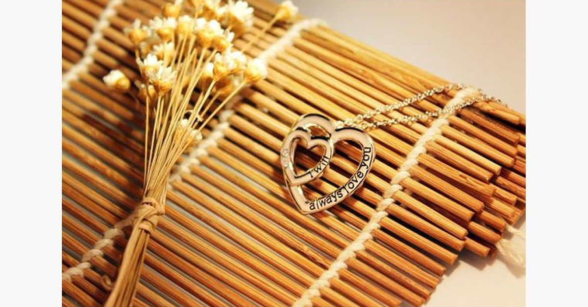 I Will Always Love You - Double Heart Necklace