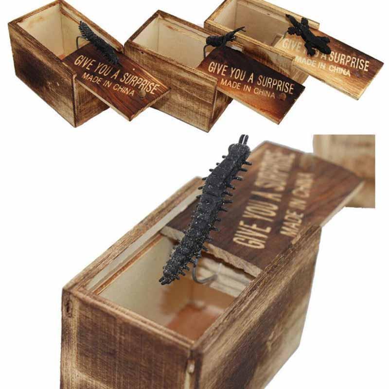 Wooden Prank Spider Scare Box