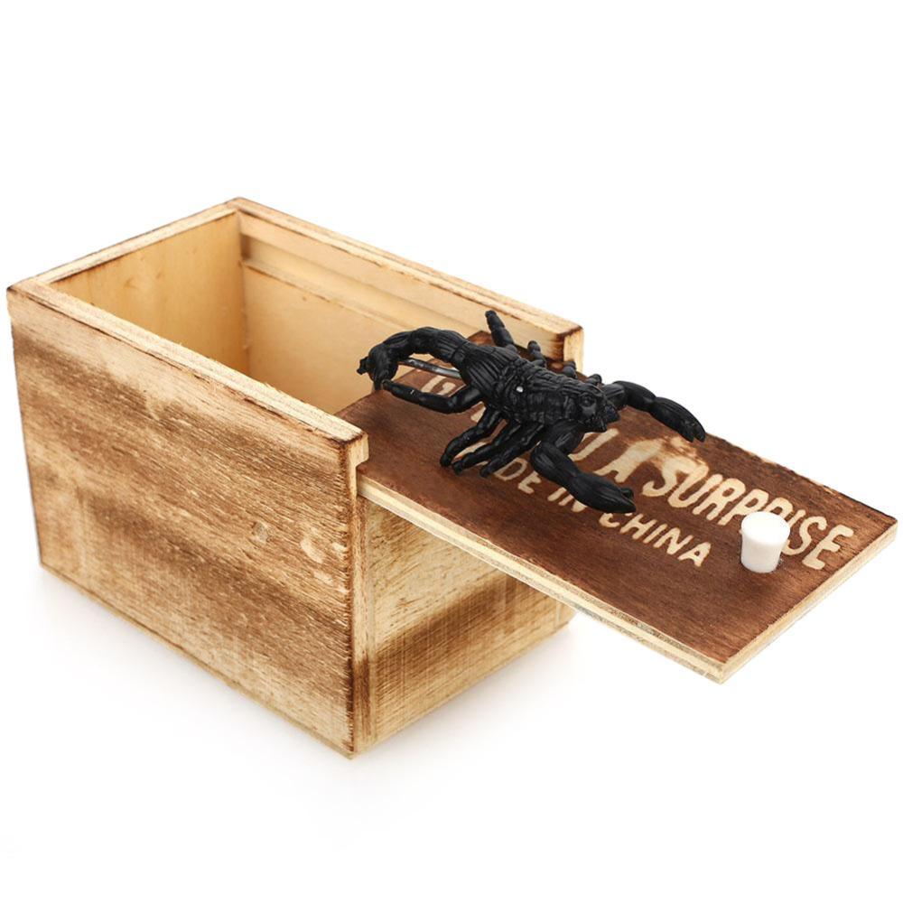 Wooden Prank Spider Scare Box