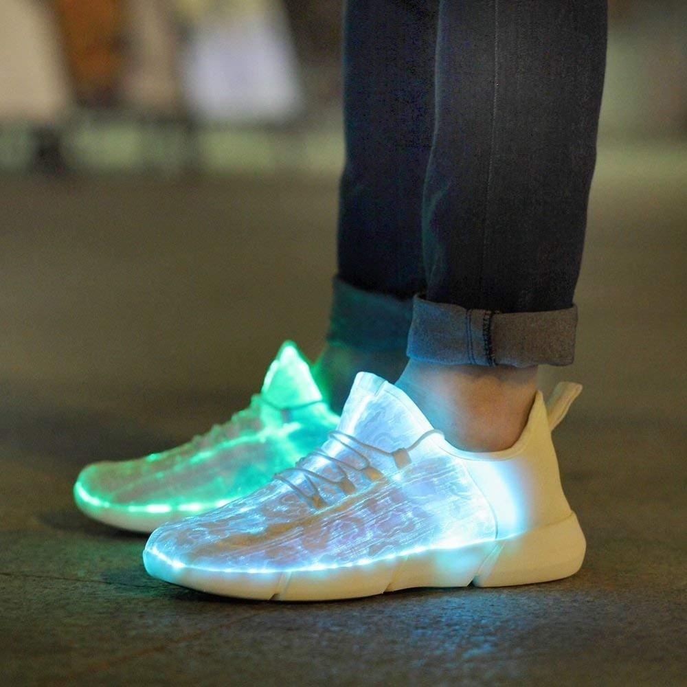 Light Up Optical Fiber Sneakers