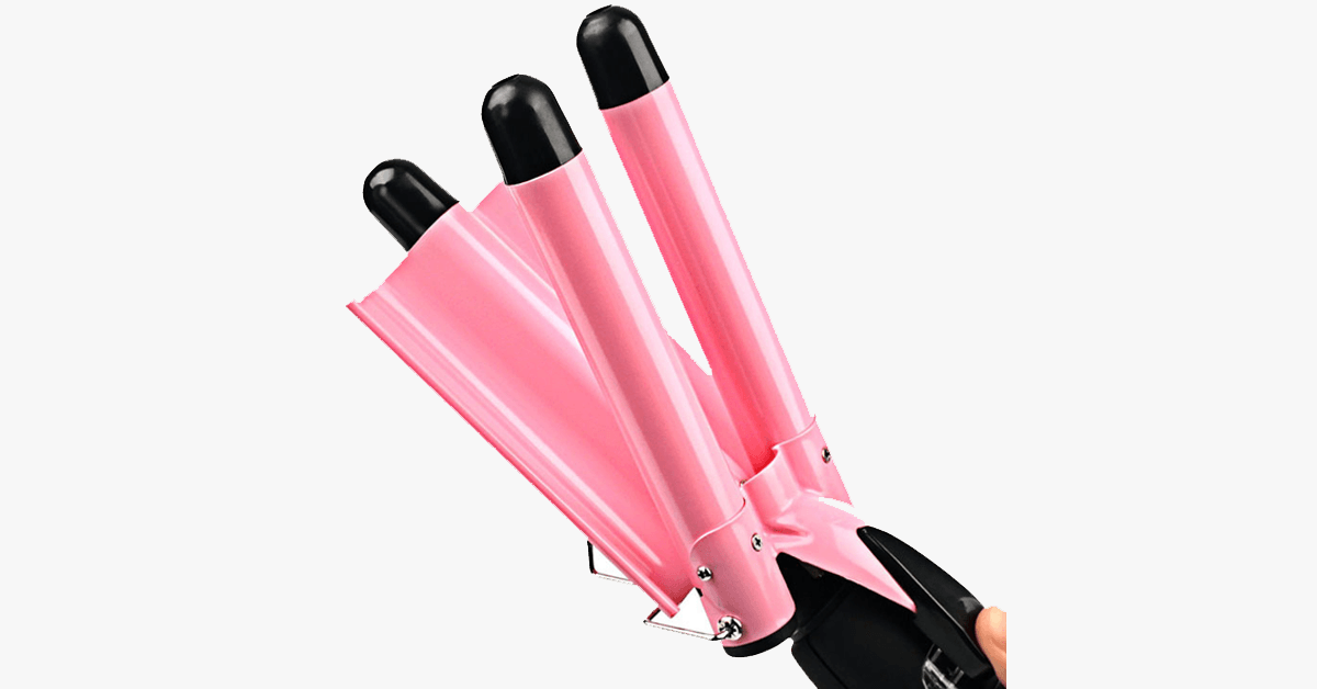 Salon Quality Triple Barrel Curling Iron, Perfect Fast Curls Deep Waves