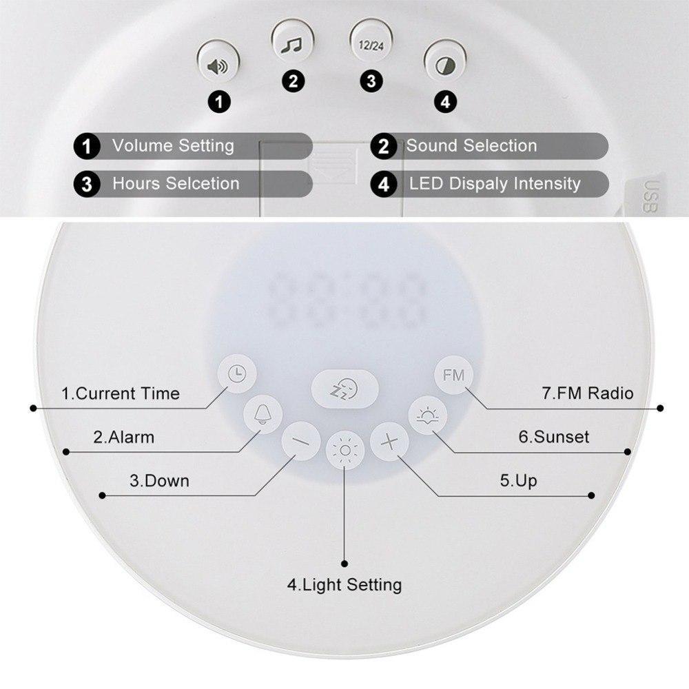 Sunrise Simulation Digital Alarm Clock