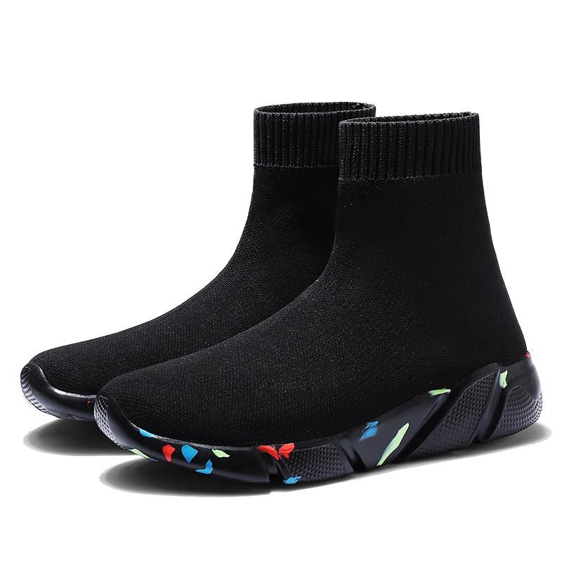 Light High Top New Breathable Flying Socks Shoes Sports Stretch Sneakers