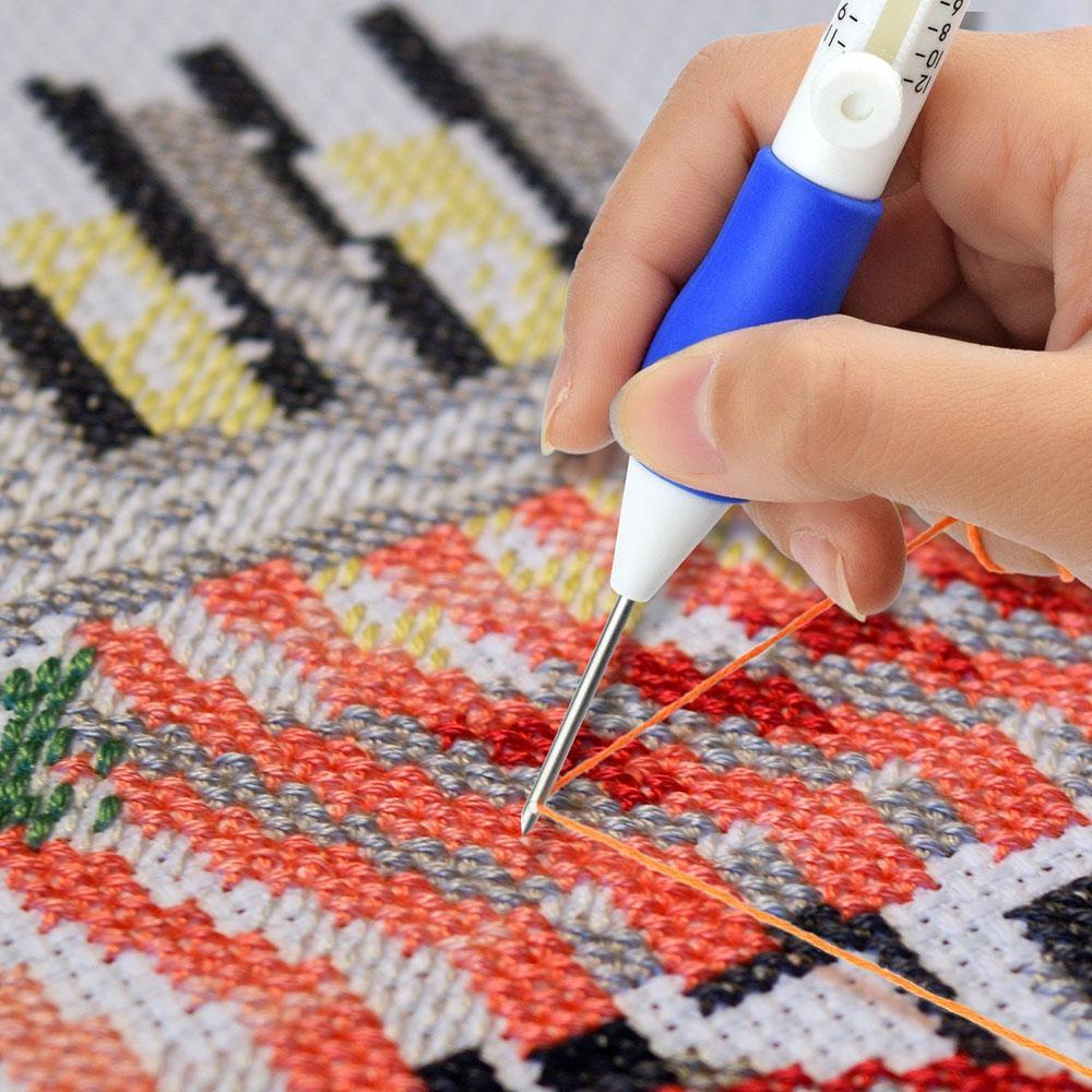 Magic Embroidery Stitching Punch Pen Set
