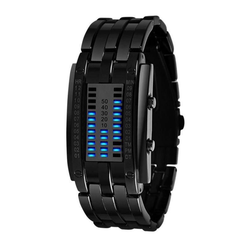 Unisex Digital LED Binary Sports Watch