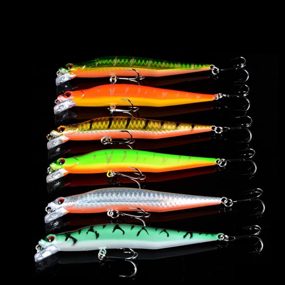 52PCs Mixed Fishing Lures Minnow Crank baits Wobblers Set
