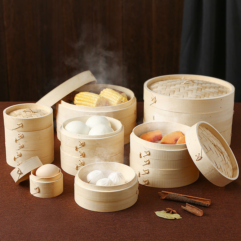 Bamboo woven commercial steamer