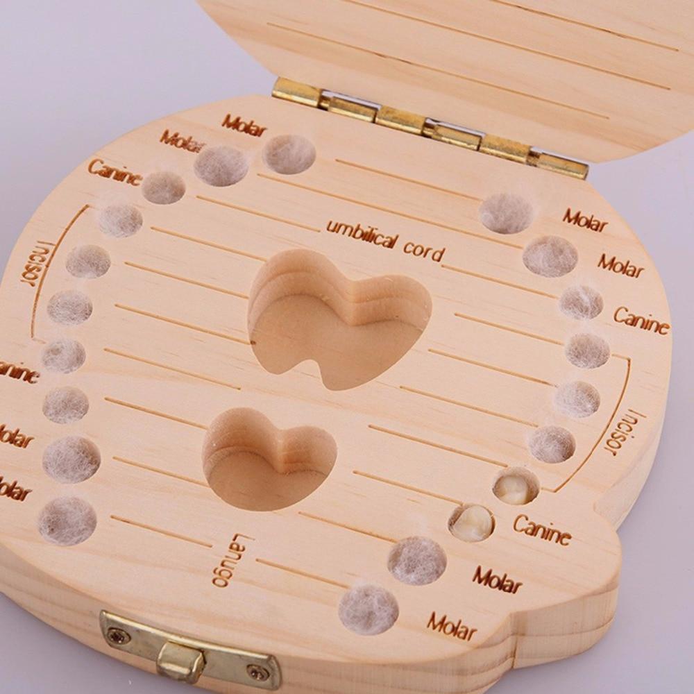 Baby Wood Tooth Box Organizer
