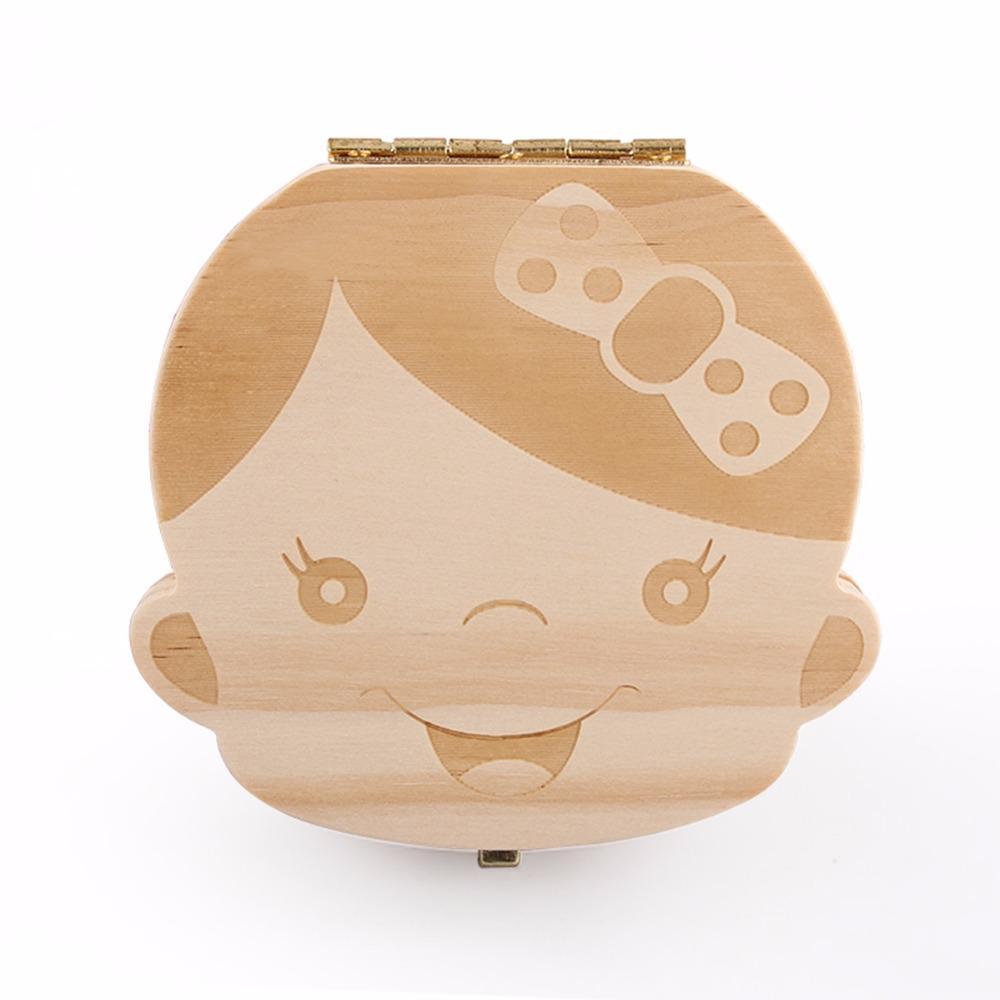 Baby Wood Tooth Box Organizer