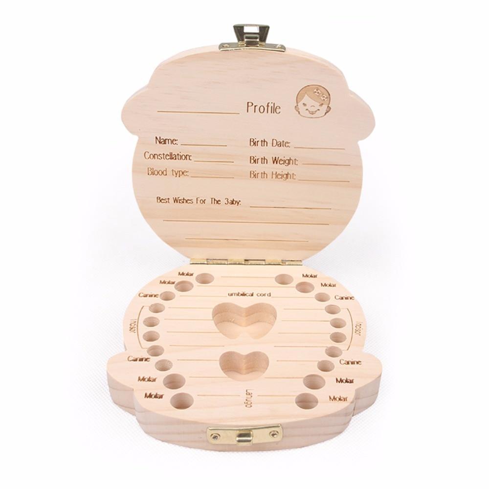 Baby Wood Tooth Box Organizer