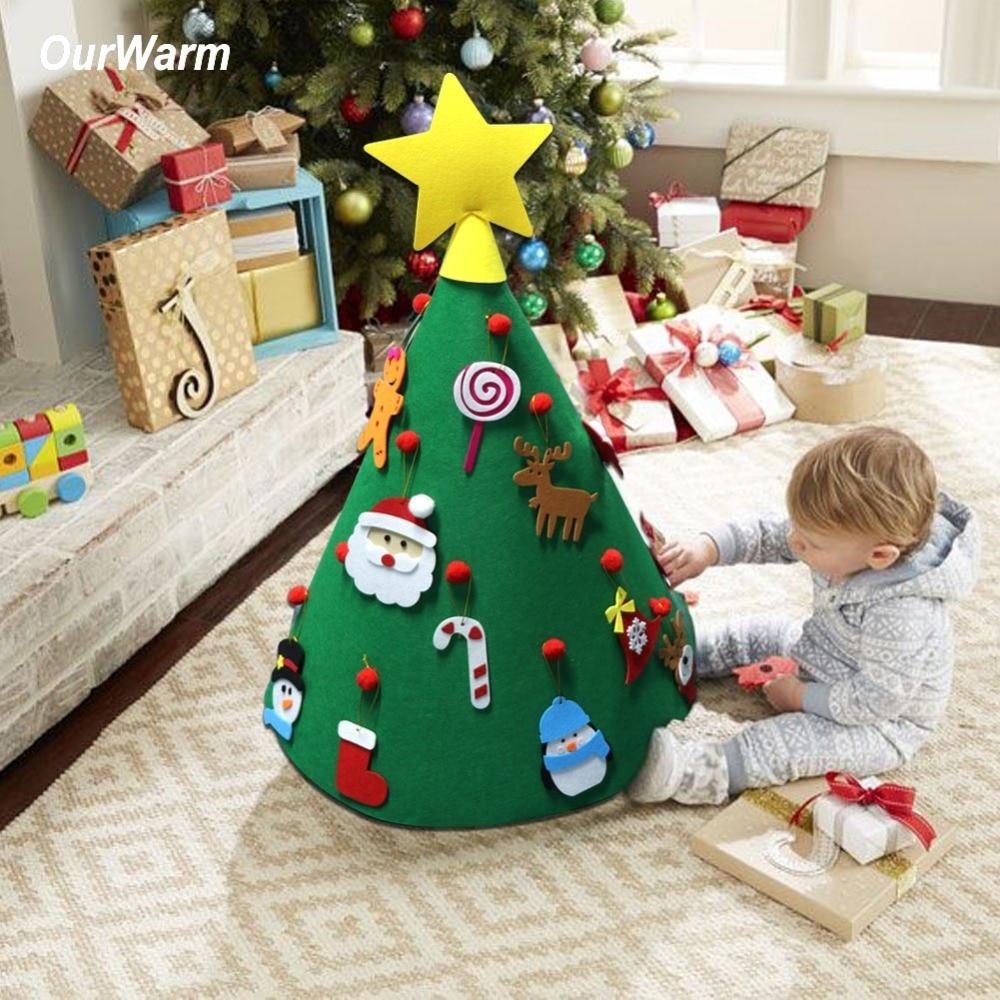 3D DIY Felt Christmas Tree for Kids