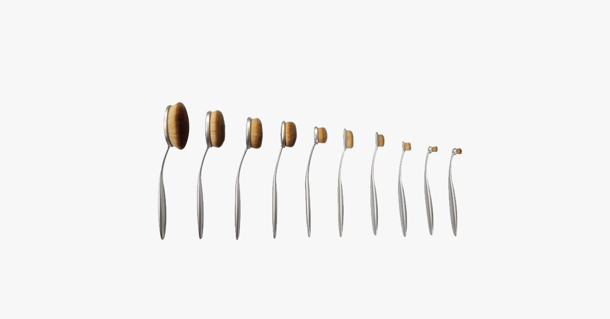 Aphrodite 10 Piece Oval Brush Set