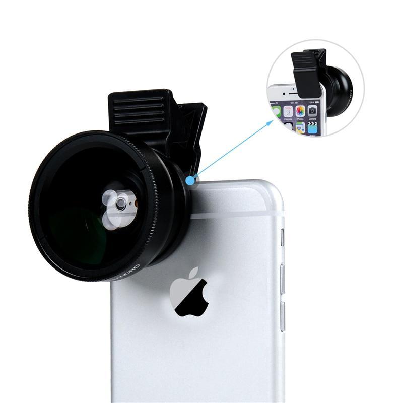 Professional HD Phone Camera Lenses 0.45X Wide Angle 12.5X Macro Lens For iphone