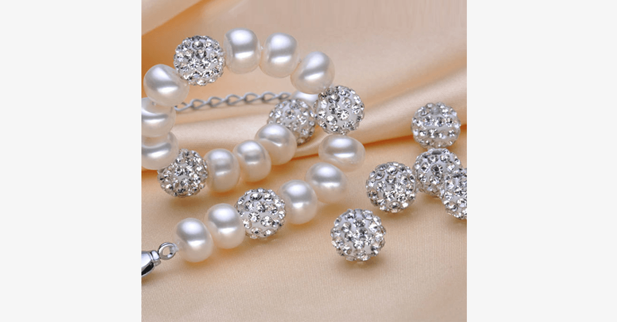 Silver And Pearl Bracelet