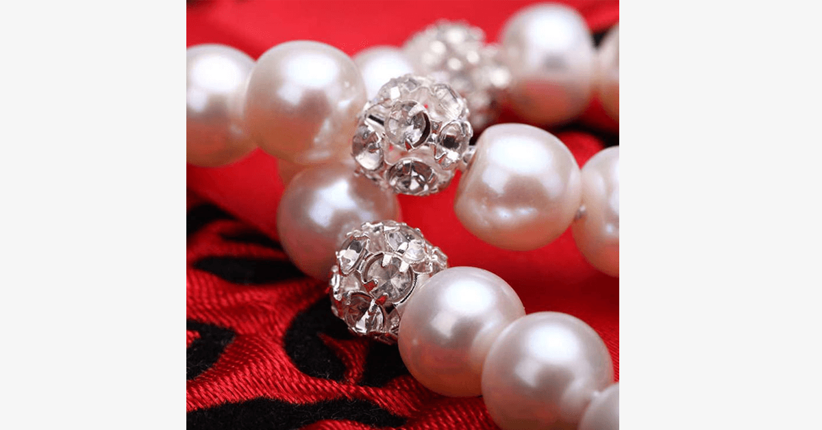 Silver And Pearl Bracelet