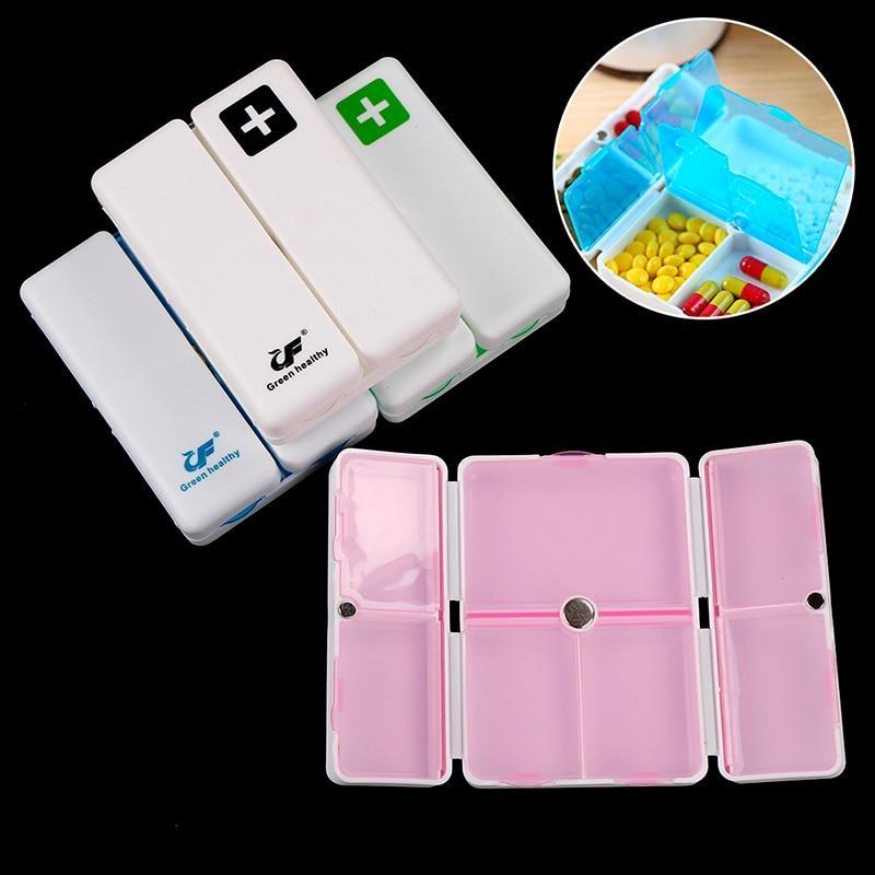 Portable Supplements Box With Magnetic Snap Closure