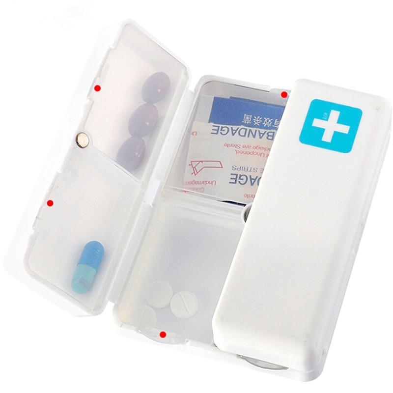 Portable Supplements Box With Magnetic Snap Closure