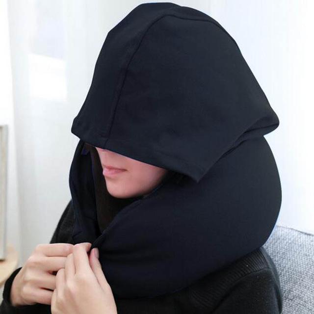 Travel Pillow with Hood