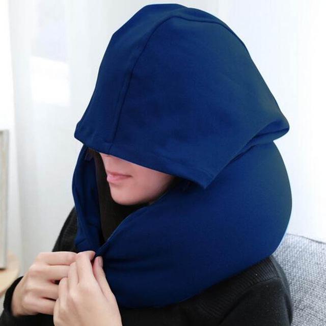 Travel Pillow with Hood