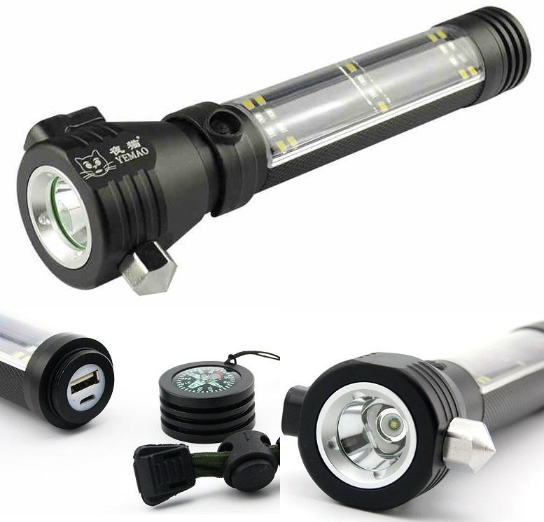 Solar Powered Survival Flashlight