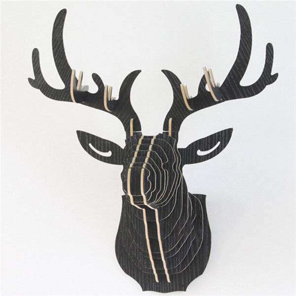 3D Wooden Deer Decoration