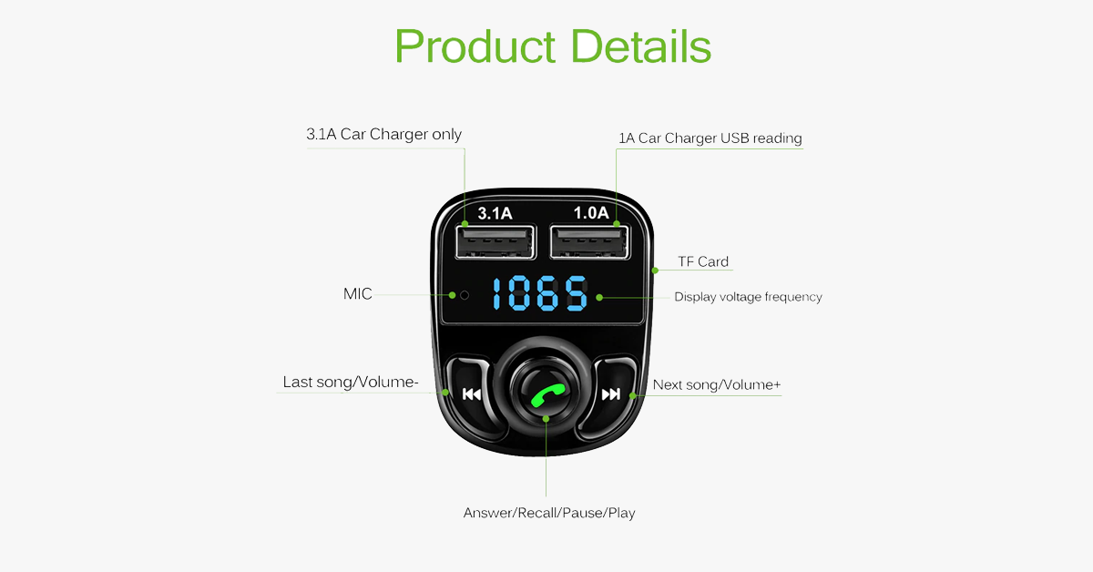Bluetooth FM Transmitter Modulator