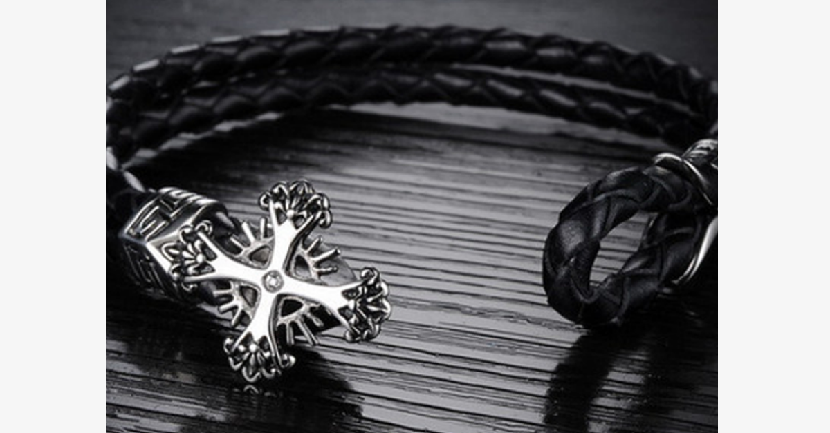 Vintage Cross Men's Bracelet