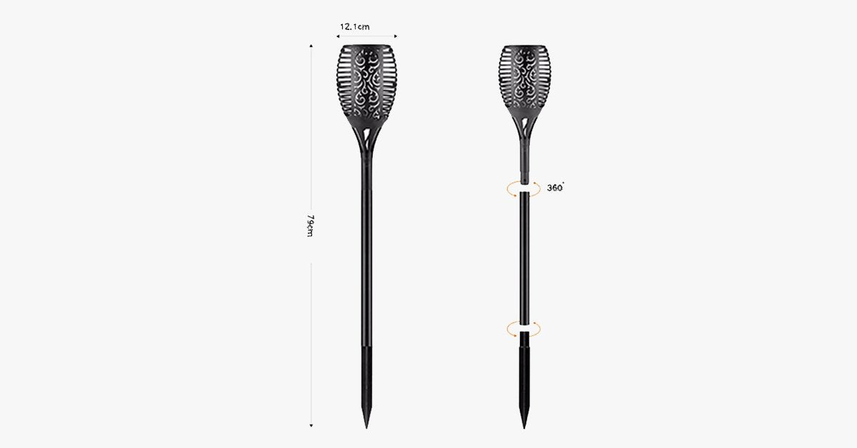 Solar Flame Flickering Lamp Torch