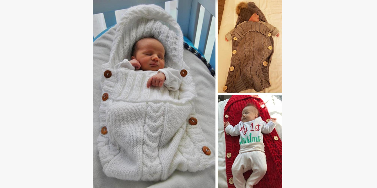 Knitted Baby Sleeping Bag