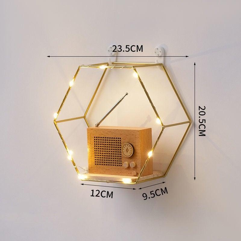 Unique Hexagonal Wall Pot Holder Holiday