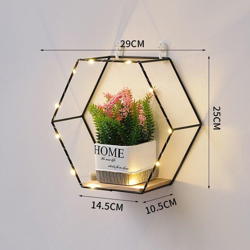Unique Hexagonal Wall Pot Holder Holiday