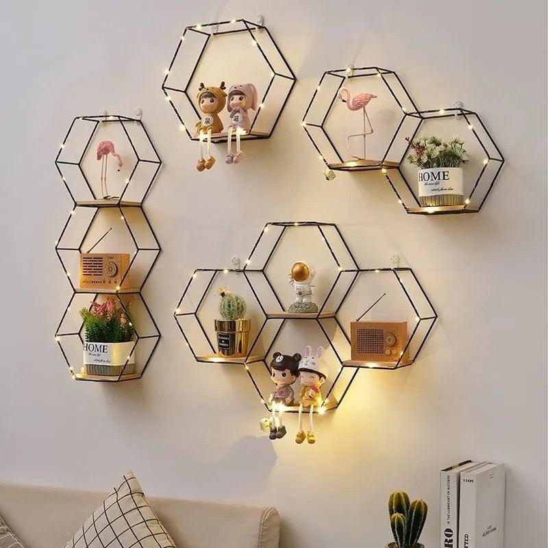 Unique Hexagonal Wall Pot Holder Holiday