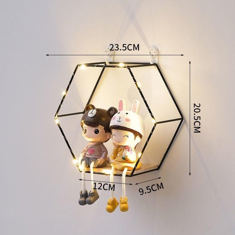 Unique Hexagonal Wall Pot Holder Holiday