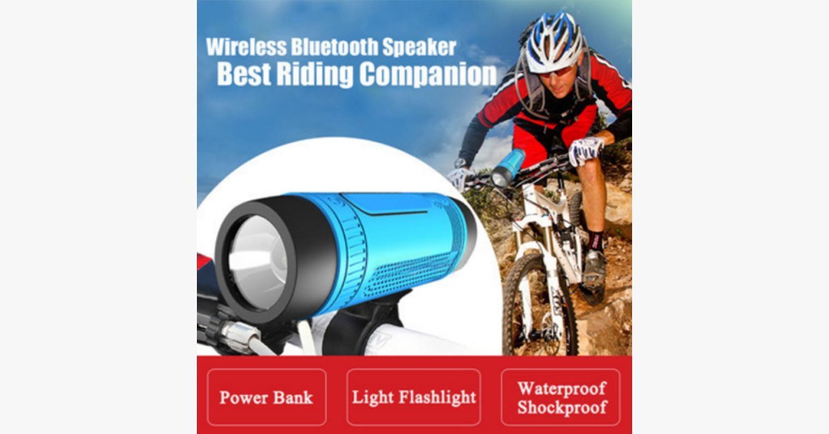 Waterproof Bluetooth Speaker for Bike with LED Light – Take Your Favorite Music Everywhere!