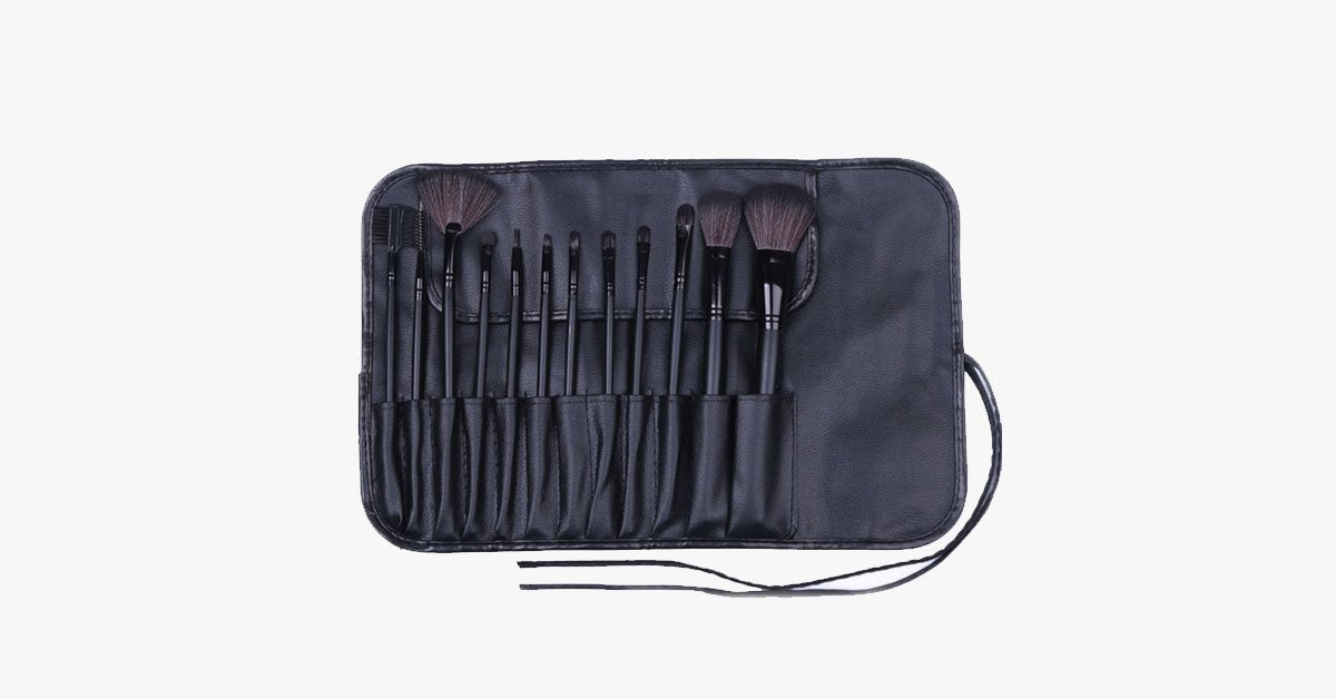 12 Piece Professional Black Brush Set – Enjoy a Makeup Experience That Makes Blending Easy