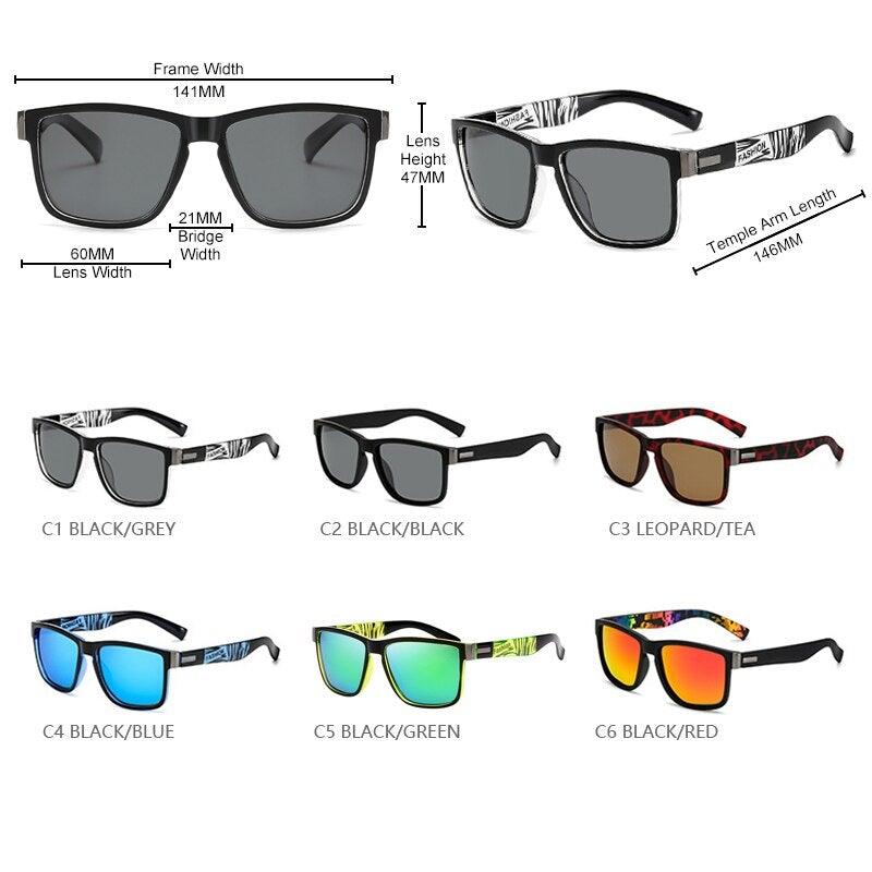 Square Frame Retro Sunglasses Unisex Polarized Sunglasses