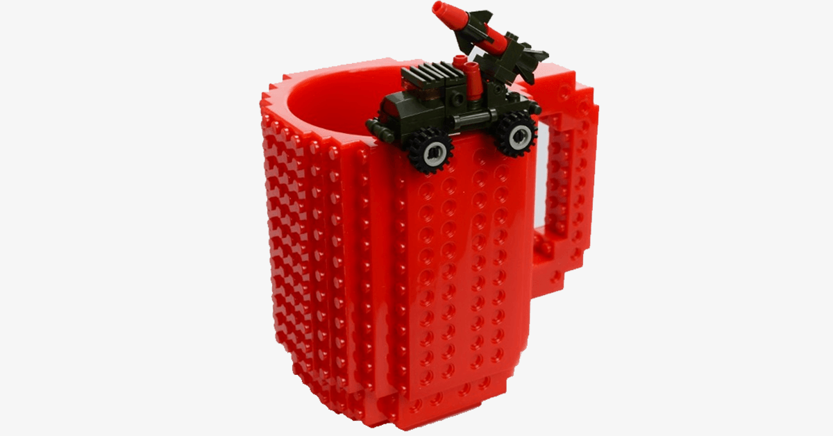 Super Cool Original Build on Brick Mug - Ideal Cup for Juice, Tea, Coffee & Water - Best Novelty Gift!