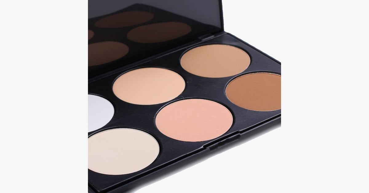 Blush Bronzer with 6 Matte Powder Shades- Gives You Perfectly Finished Makeup