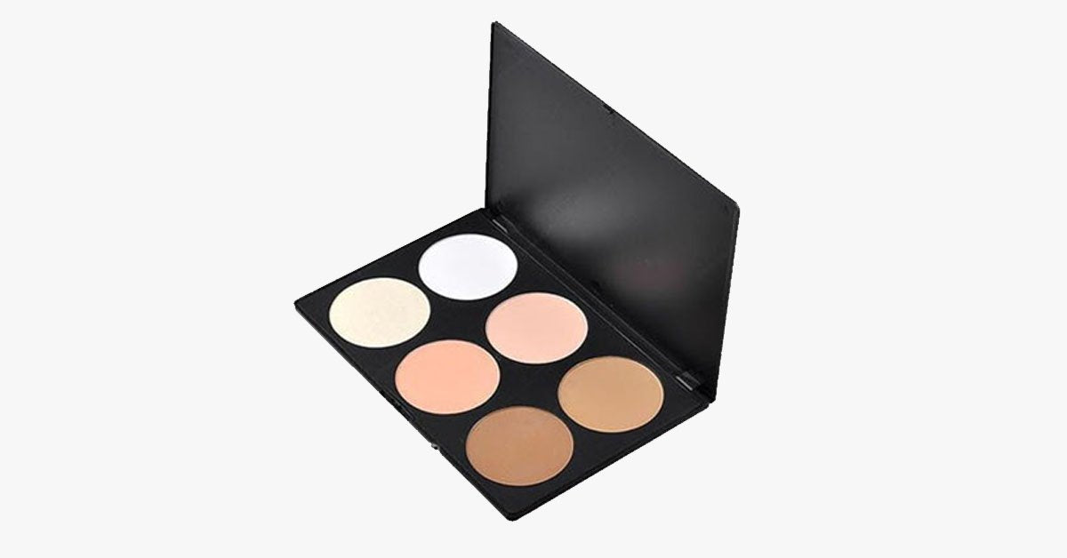 Blush Bronzer with 6 Matte Powder Shades- Gives You Perfectly Finished Makeup