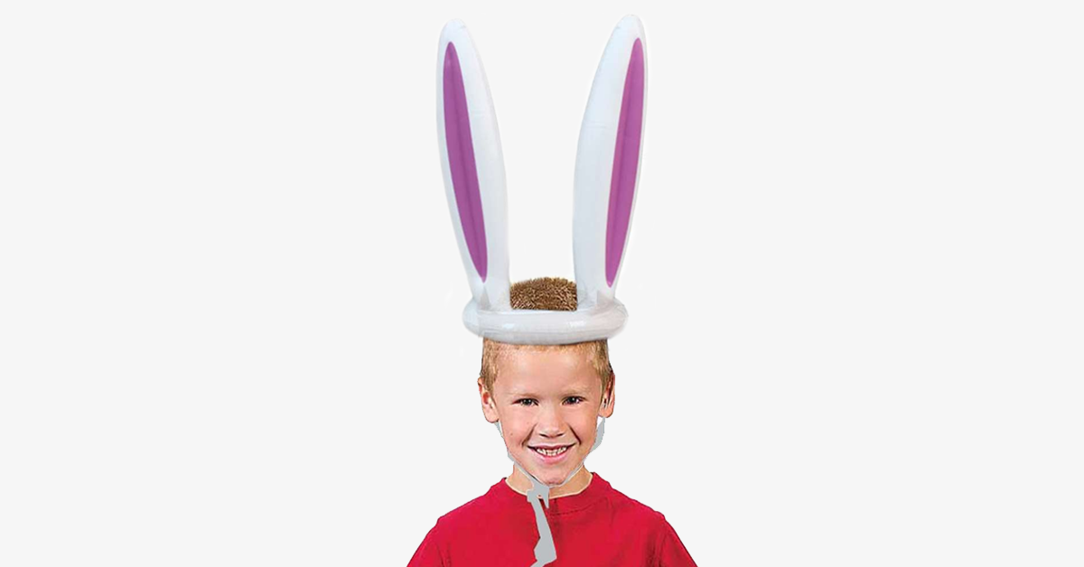 Inflatable Bunny Ears Hat