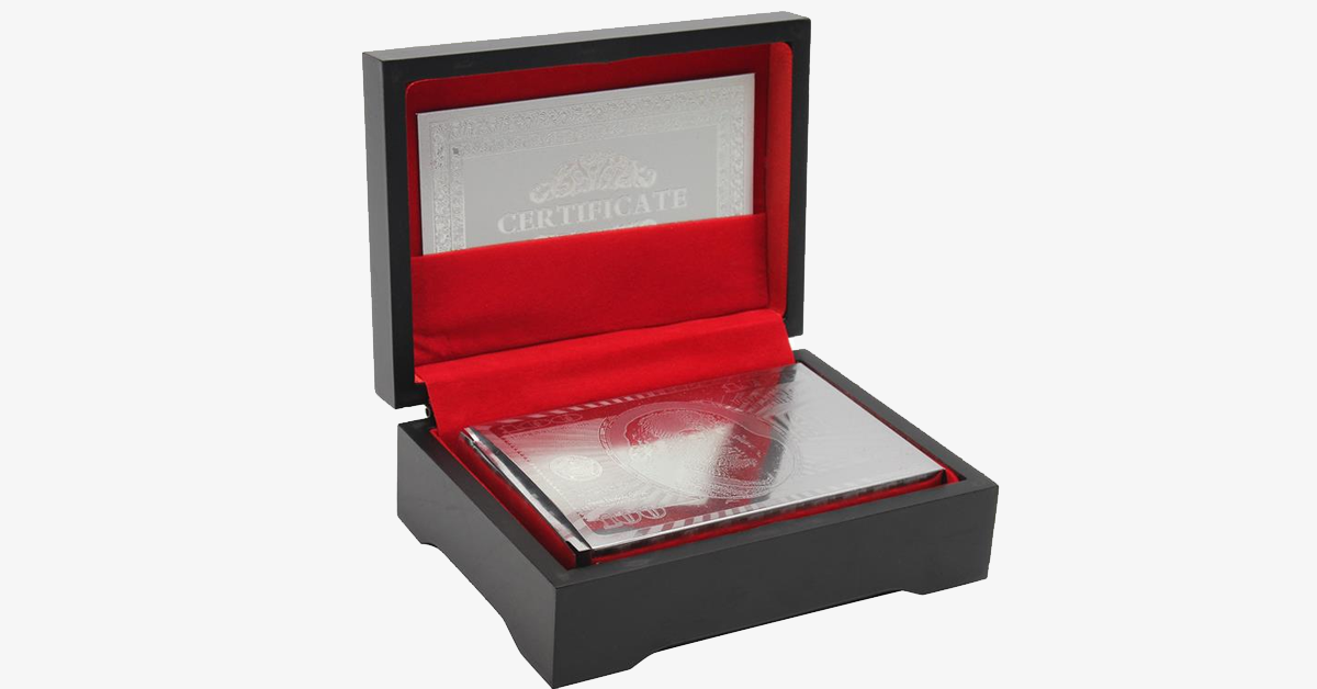 Silver Plated Playing Cards