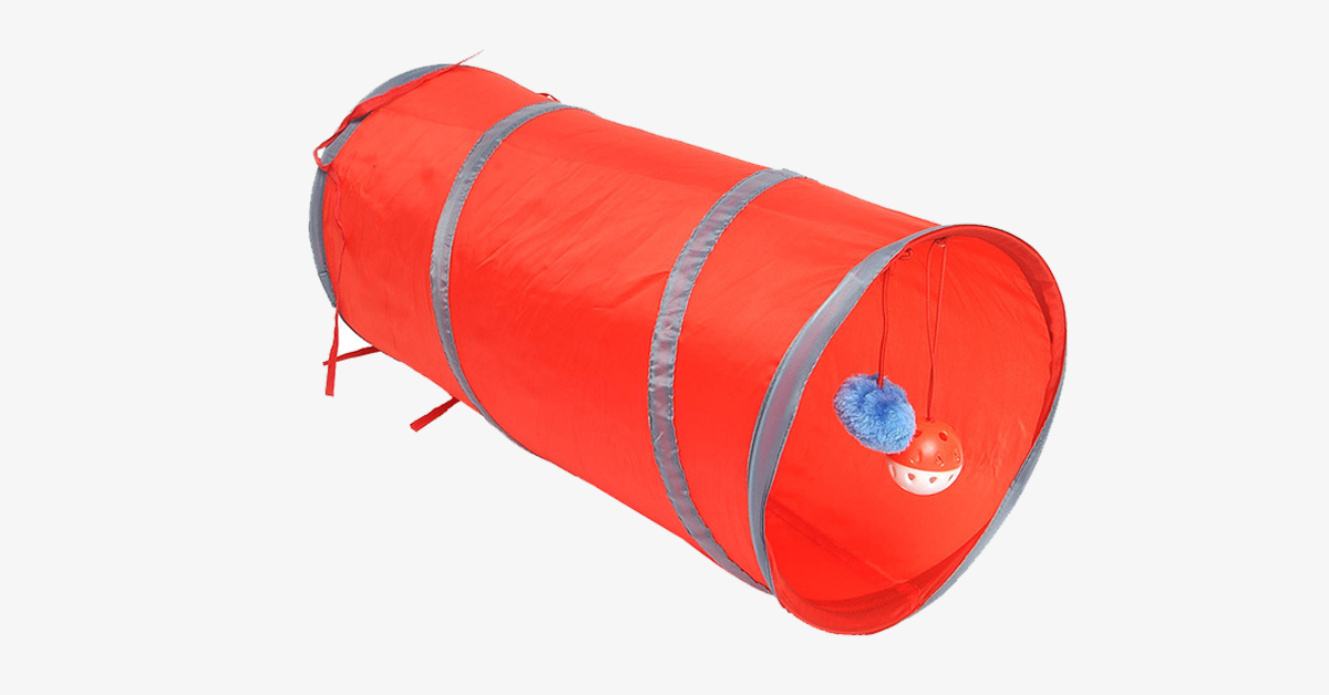 Foldable Polyester Pet Tunnel With Bell