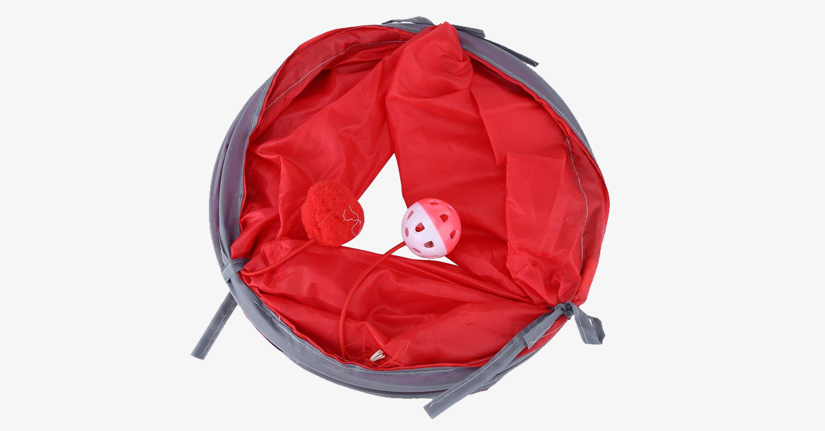 Foldable Polyester Pet Tunnel With Bell