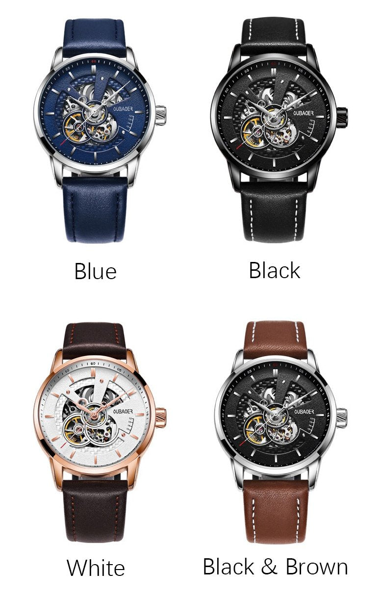 Mechanical & Automatic Skeleton Watch with Visible Gears