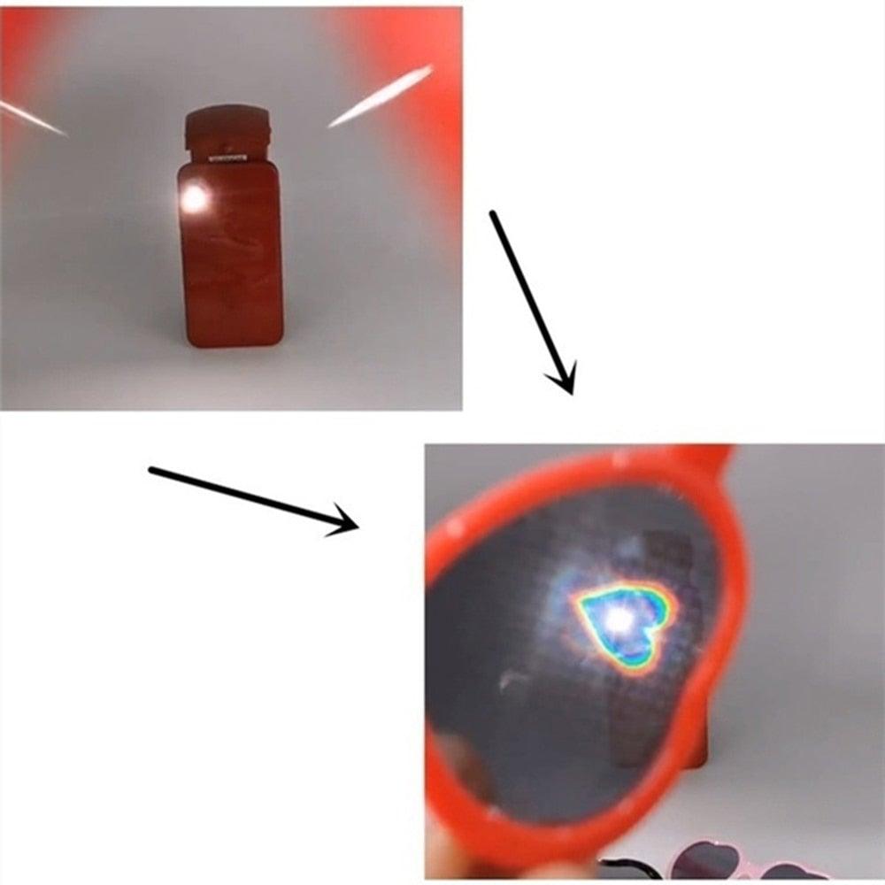 Heart Shaped Diffractive Glasses