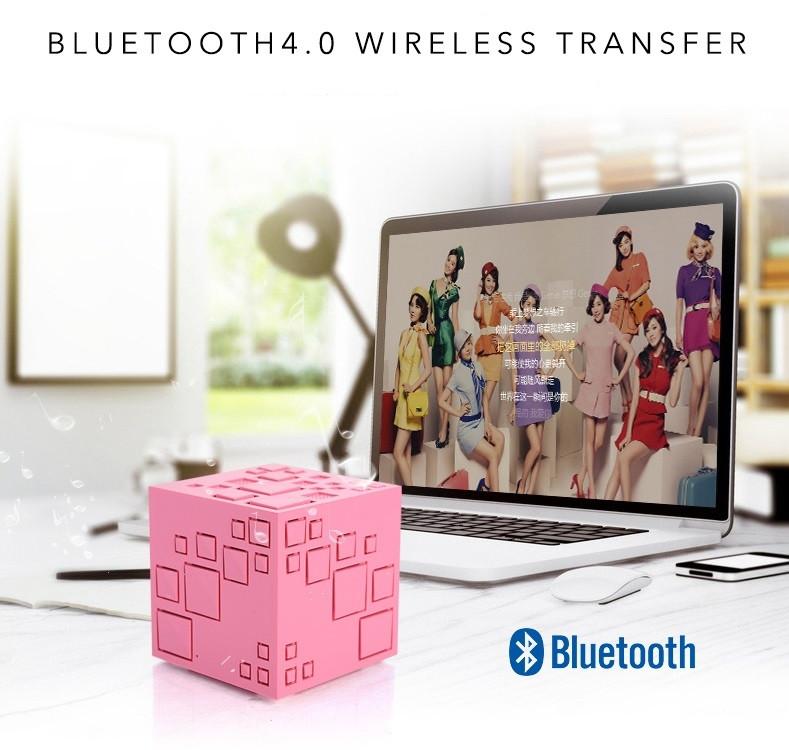 Q+ Cube Wireless Bluetooth Speaker with Build-in Microphone